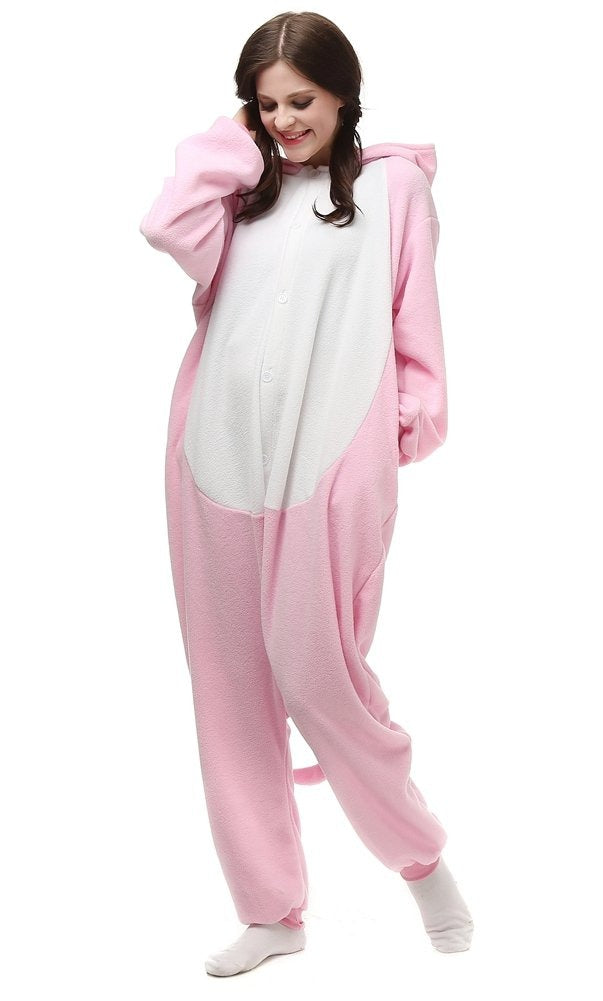 Kigurumi Świnka Onesie Piżama Kostium Damski Różowy M 160-169cm