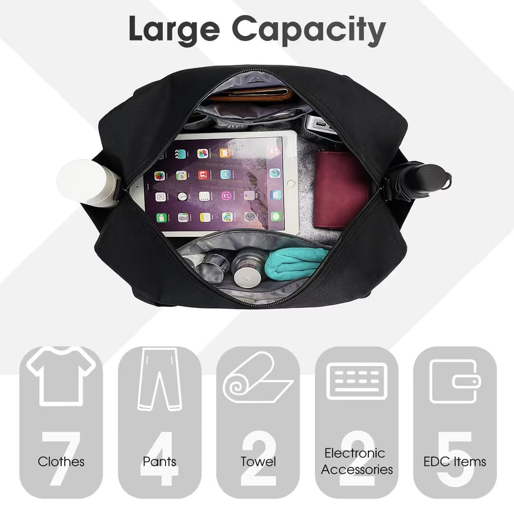 Torba podróżna bagaż podręczny do samolotu pod fotel Czarna 25L 44x30x19