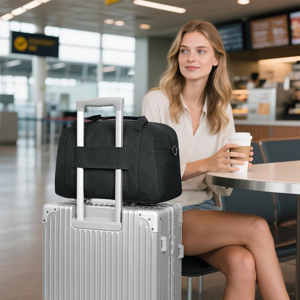 Torba podróżna bagaż podręczny do samolotu pod fotel Czarna 25L 44x30x19