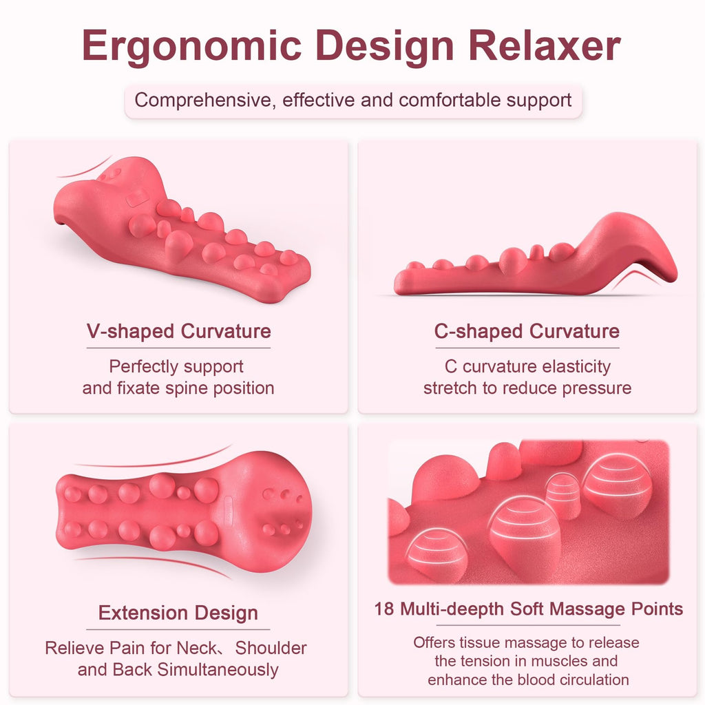 Relaksator szyi i pleców, masażer karku, Przenośny rozciągacz do domu biura