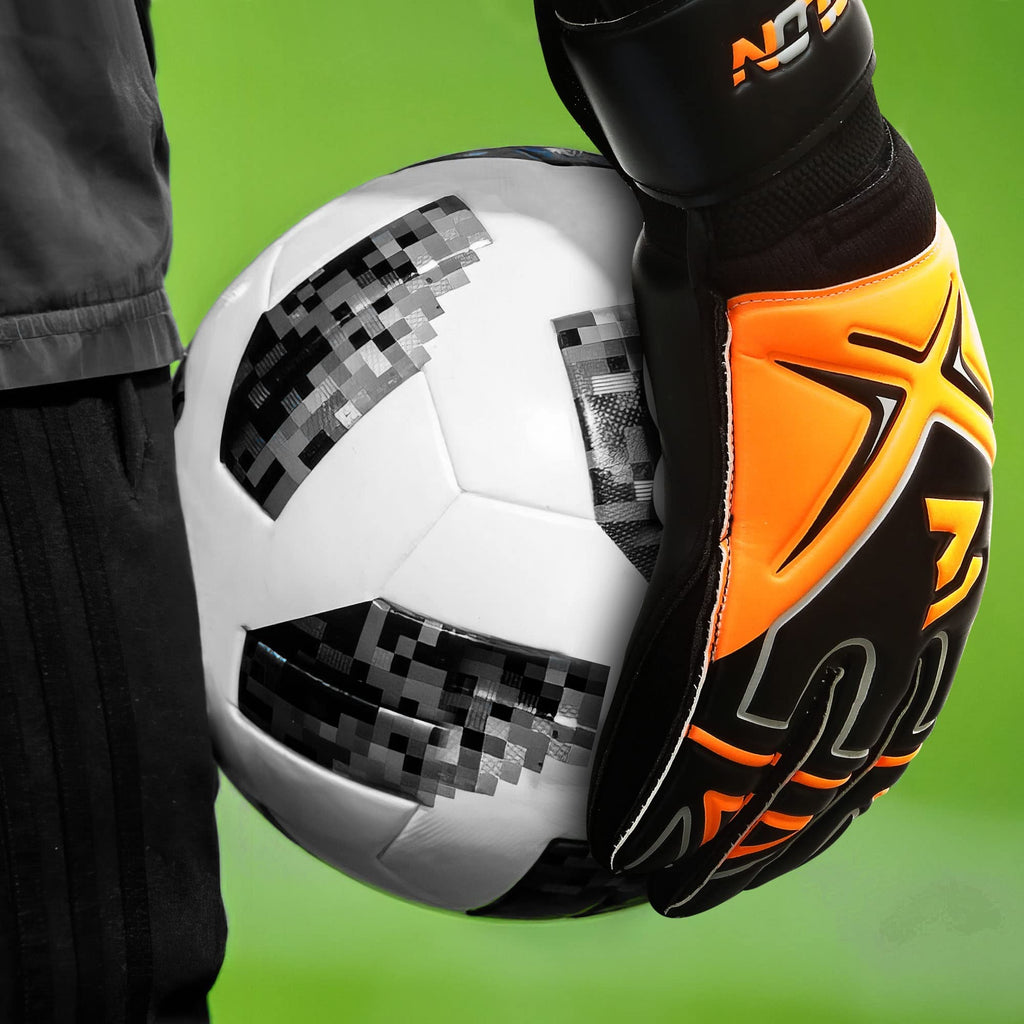 EPCILION Rękawice bramkarskie piłkarskie Fingersave Roz 5 pomarańczowe