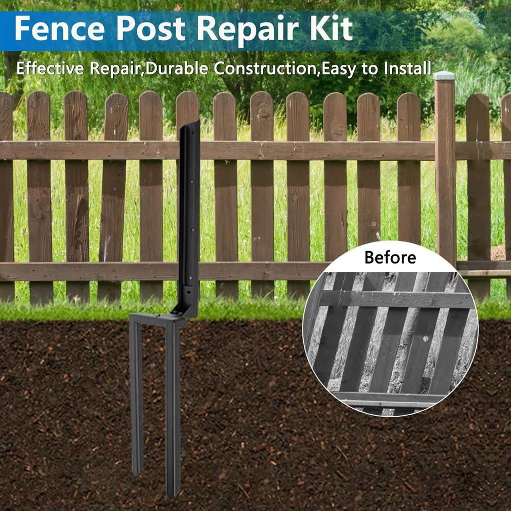 Zestaw Naprawczy Słupka Ogrodzeniowego 4 szt. Wspornik Naprawy Płotu Kliny