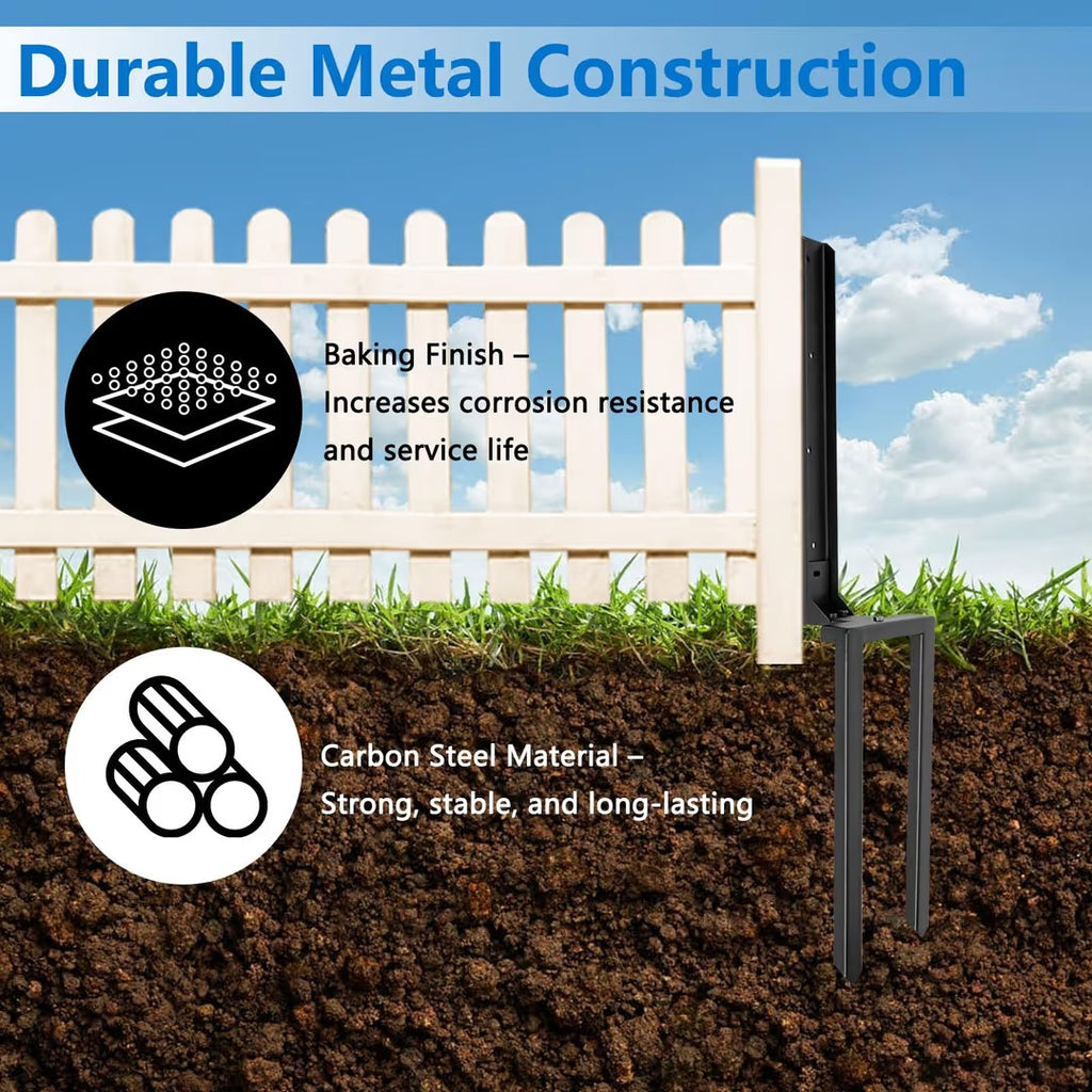 Zestaw Naprawczy Słupka Ogrodzeniowego 4 szt. Wspornik Naprawy Płotu Kliny